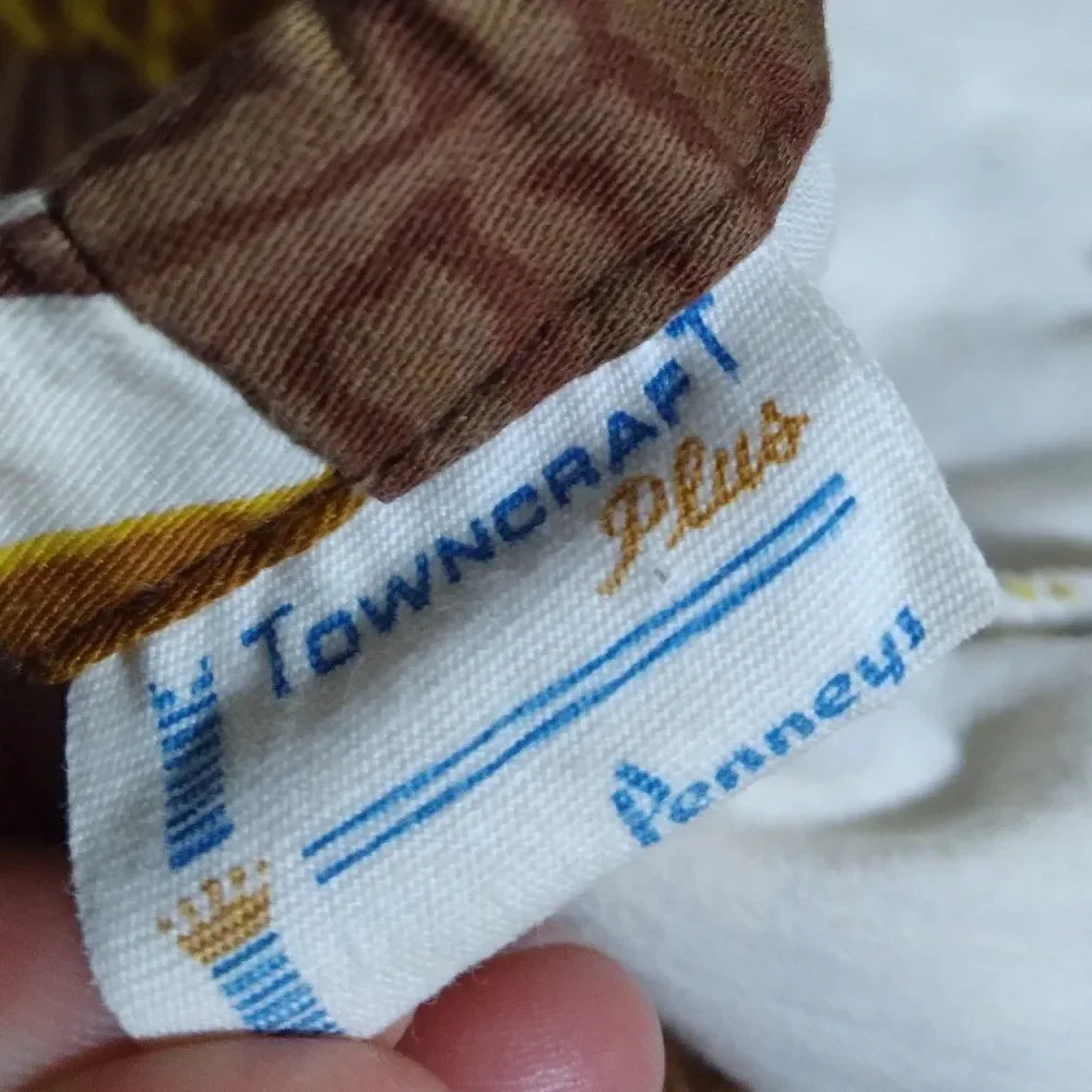 Vintage JC Penneys Towncraft Abstract Floral Swim Board Shorts